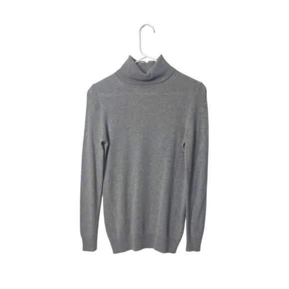 Ann Taylor Womens Cashmere Turtleneck Sweater Gray XS - Picture 1 of 3